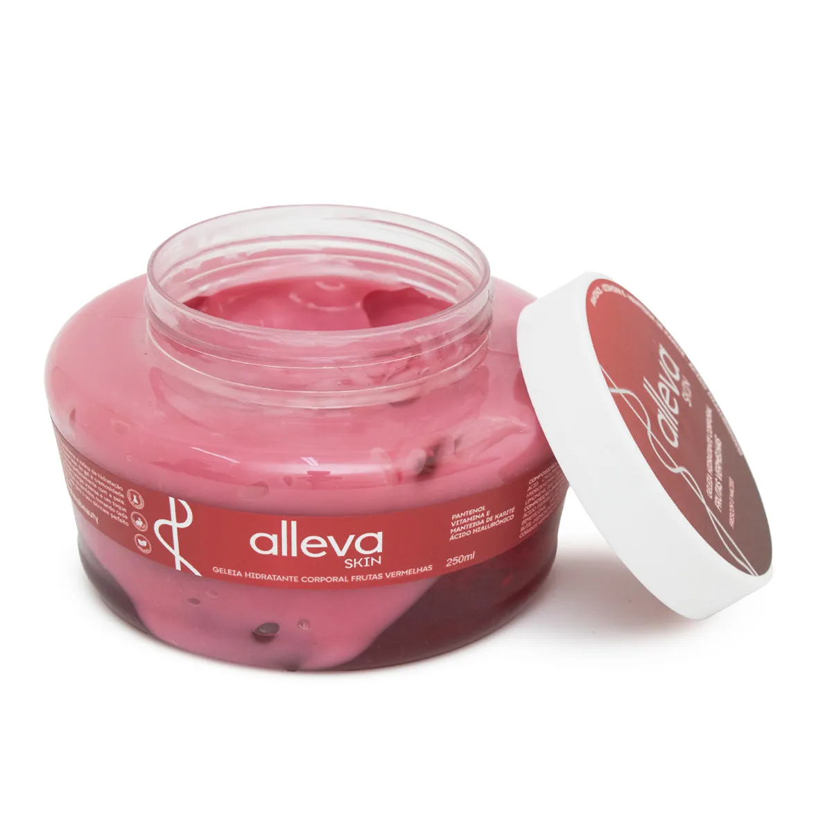 Geleia Hidratante Corporal Frutas Vermelhas 250ml Alleva - Imagem 2